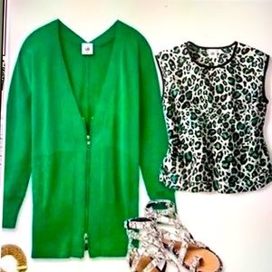 CAbi 3260 Top and 5142 Sweater, six M